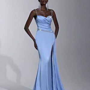 Elegant Light Blue Evening Dress